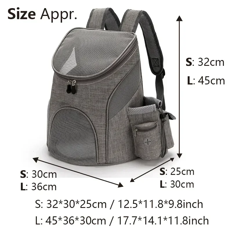 

Puppy Zipper, Backpack Cat Small Storage Items, Backpack, Carr Travel, Safety Side Bag, Carrying Breathable For With Pet Outdoor