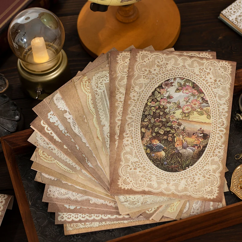 

36 листов бумаги в стиле ретро, кружева, растения, цветок, сказка, заметки, ручные шторы, декоративная Базовая бумага, 4 варианта