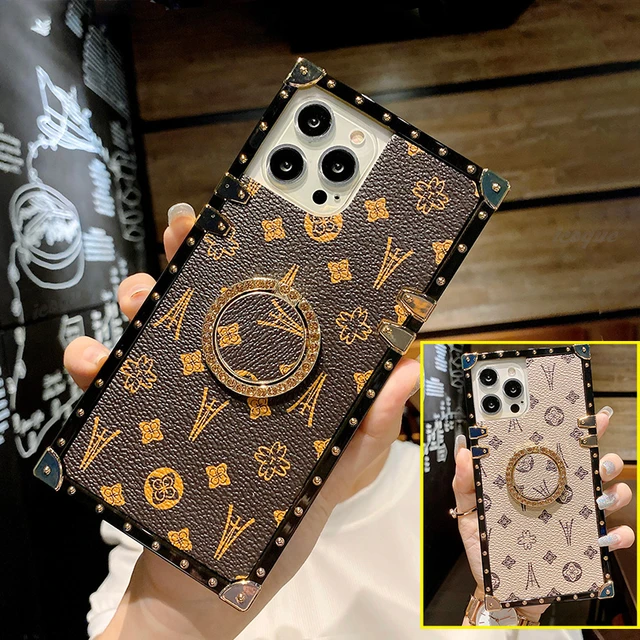 Louis Vuitton Square Iphone Case  Louis Vuitton Iphone 12 Pro Case -  Luxury Pu - Aliexpress