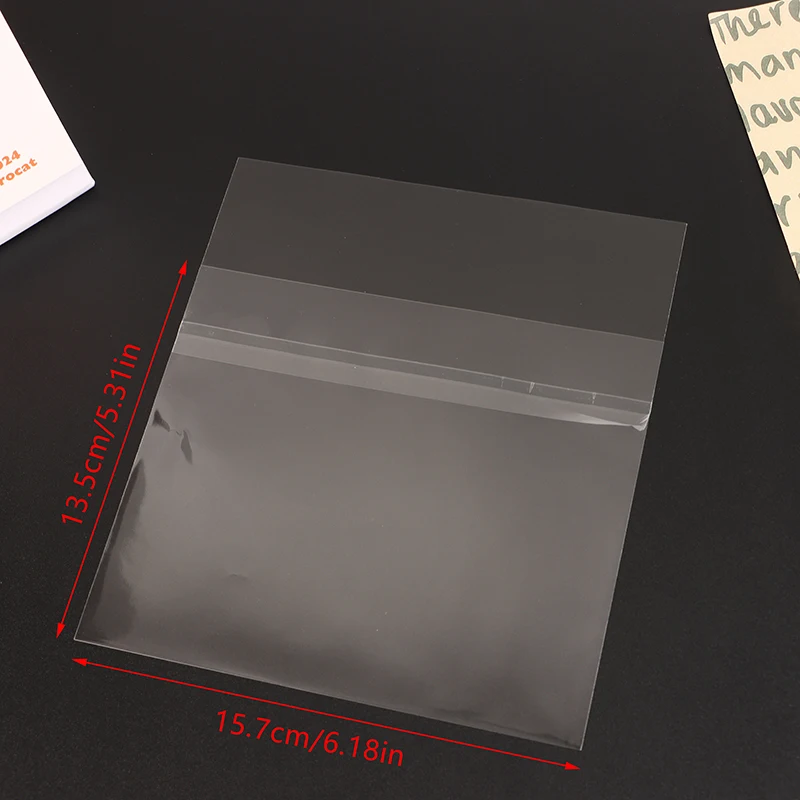50PCS Resealable CD Ziplock Bags Plastic Outer Sleeves for CD Tape Record Protect Sleeves