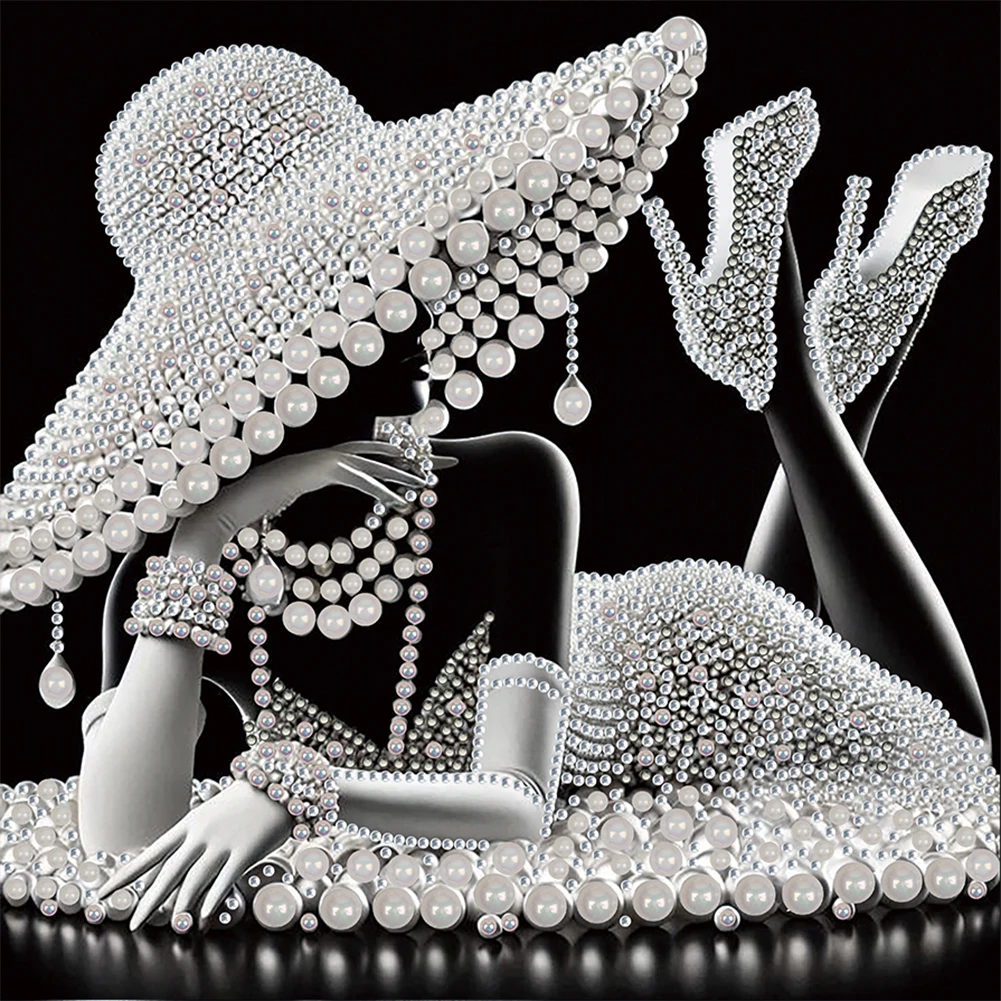5D DIY Diamond Painting Kit Elegant Lady Decor Partial Special Shaped Drill DIY Creative Handmade Crafts Home Art Decor 30*30cm