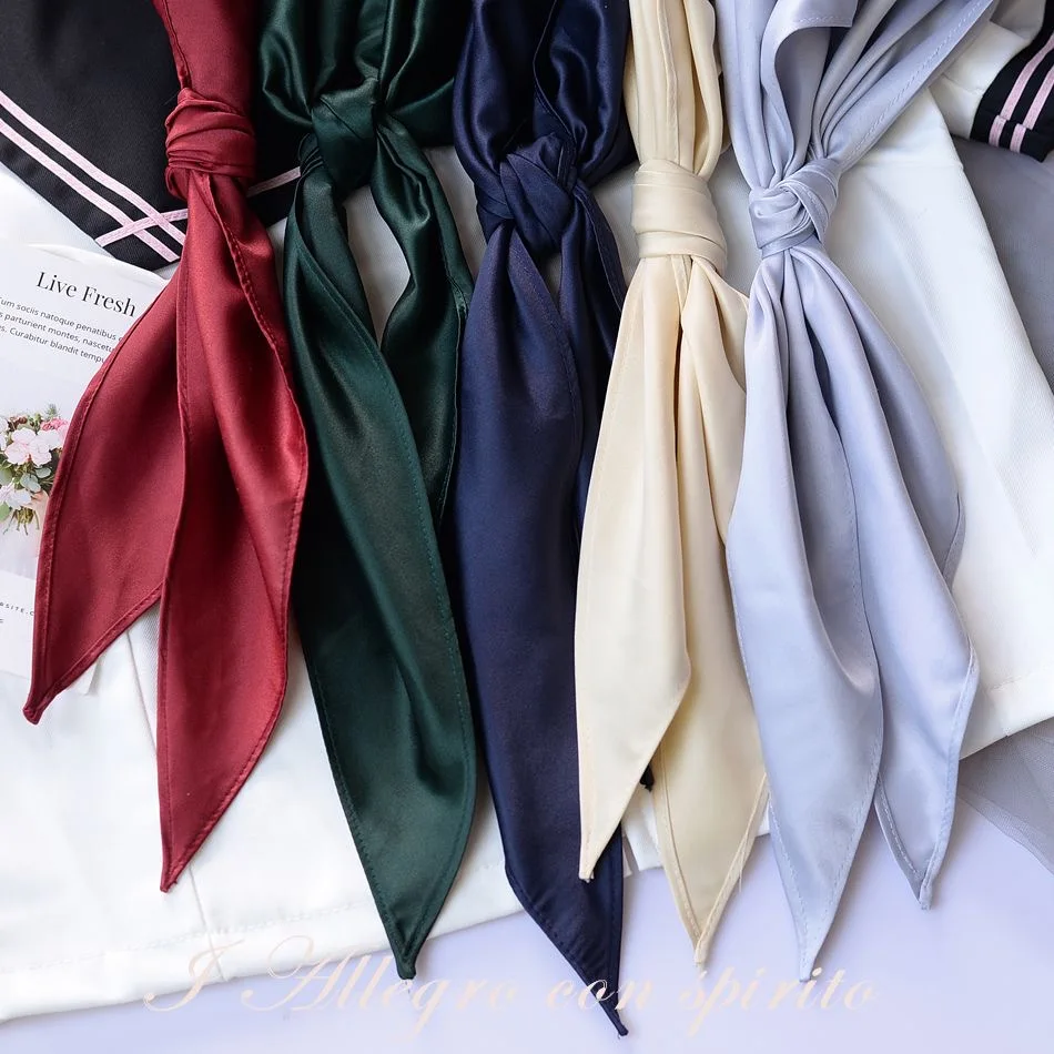 School Girls Triangular scarf Tie Japanese Korean Students Tie Necktie Choker JK Uniforms Neckwear Red Green Navy Pink Blue