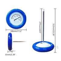 Thermomètre piscine flottant, plaque à cadran centigrade, jauge température l'eau avec ficelle, pour spa, étang, 6
