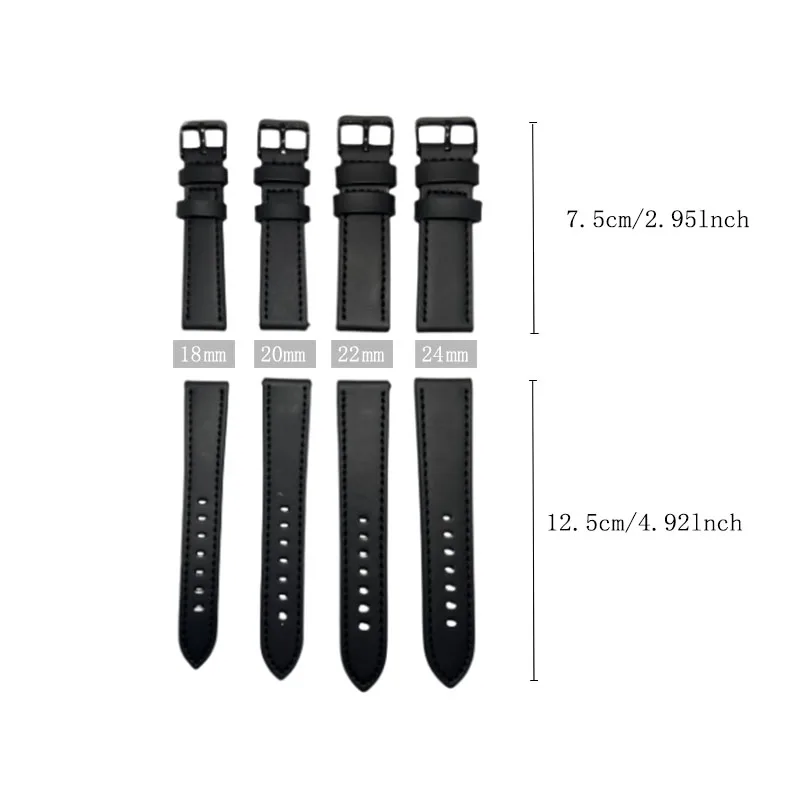Sleek Black Intelligent Watch Strap with Raw Edge Buckle