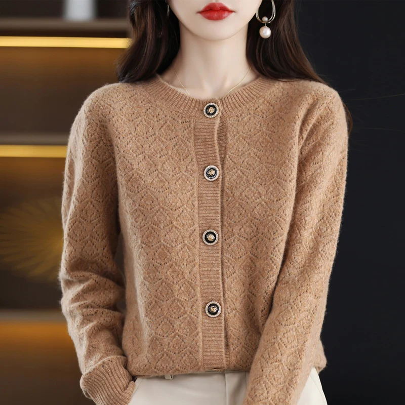 Women Autumn Solid Half High Collar 100 Wool Sweater