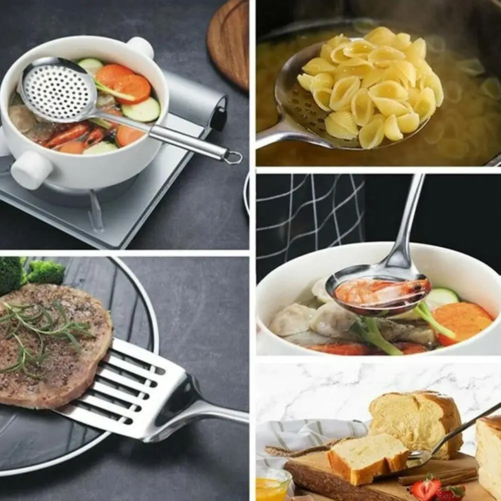 Premium Stainless Steel Kitchen Utensil Set - 5 Piece Cooking Tool Collection