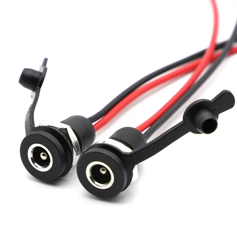 1/5/10pcs DC 5.5 X 2.1mm 5.5X2.5mm Battery DC Power Female Socket Waterproof Connector with 2 Pin 18AWG Pigtail Wire Cable DIY image 6