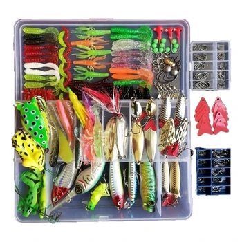 Kit Fishing Lures Set Hard Artificial Wobblers Metal Jig Spoons Soft Lure Fishing Silicone Bait Fishing Tackle Accessories Pesca 6