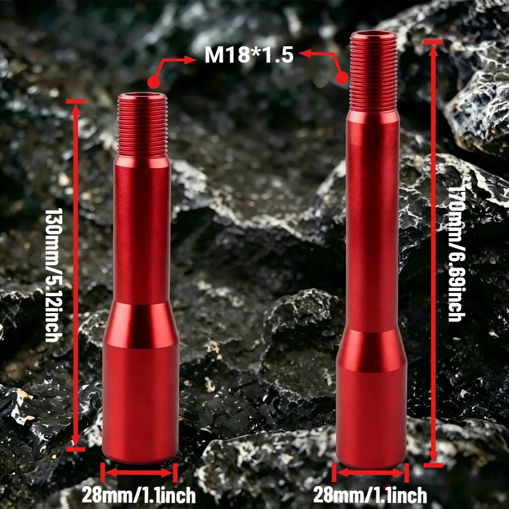 130mm 170mm 수동 기어 변속 레버 손잡이 연장 로드 스틱 어댑터 8mm 10mm 12mm