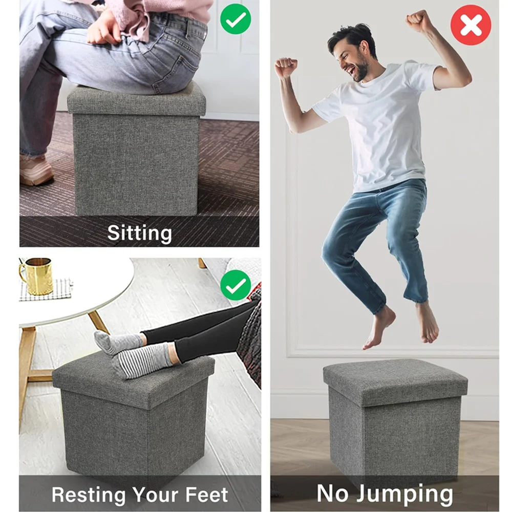 Folding Storage Stools Multifunction Portable Furniture Large Capacity Storage Box For Student Dormitory Living Room Bedroom
