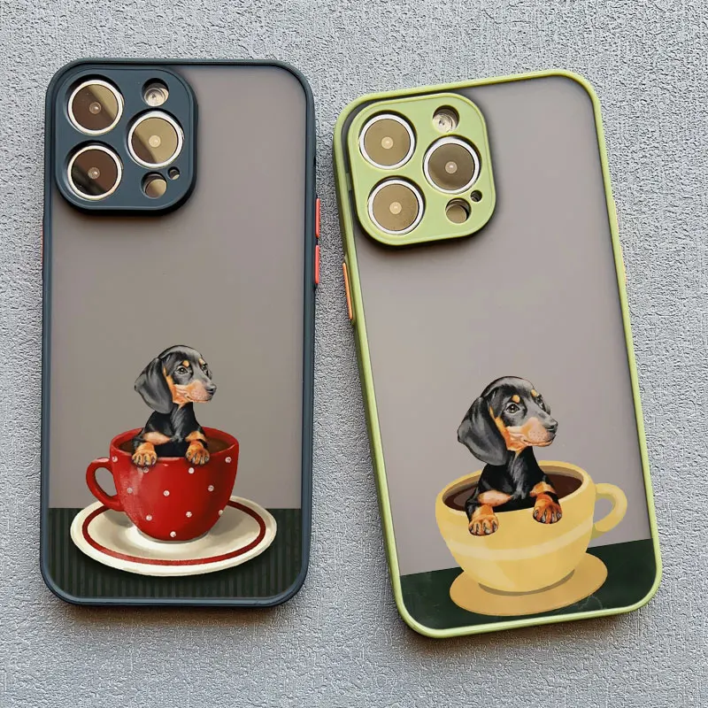 Adorable Cartoon Dog Newspaper Shockproof Phone Case - Lovely Protective Cover