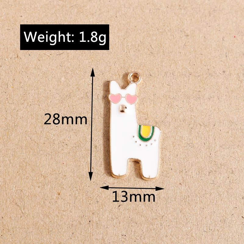 10 Stück 18x16mm Niedliche Emaille-Tier-Panda-Anhänger für Schmuckherstellung DIY Ohrringe Halsketten Zubehör – Detail 7