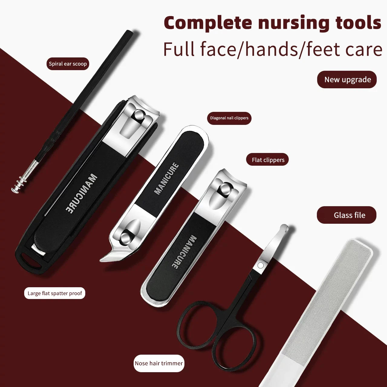 Nail Set Anti-Splash Nail Clipper Set Six Home Manicure Care Tools Clippers Clippers Beauty Tools