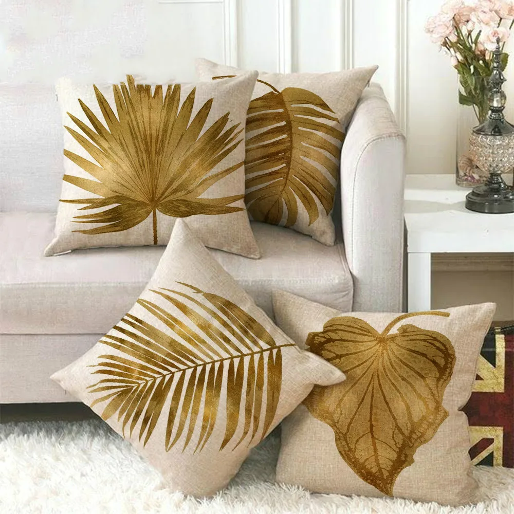 Pillow Case Watercolor Painting Cotton Linen Throw Cushion Cover Home Sofa Decor 
