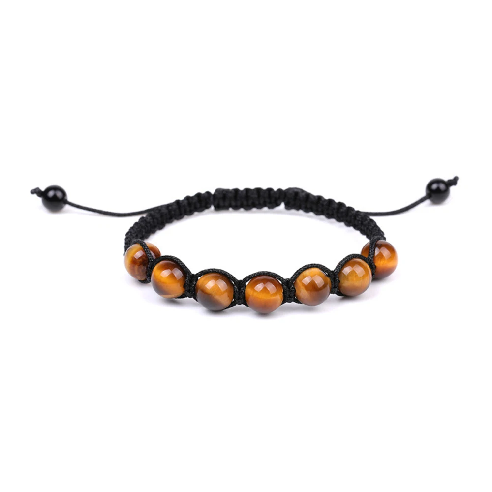 Wholesale Bulk 4mm 6mm 8mm 10mm Tiger Eye Beaded Natural Stone Yoga Elastic Bracelet for Men Women