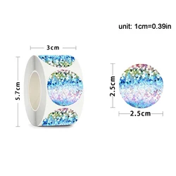 Round Laser Scratch - Off Stickers - Self - Adhesive Secret Code Labels, 2.5CM, Pack of 100 (1Roll)