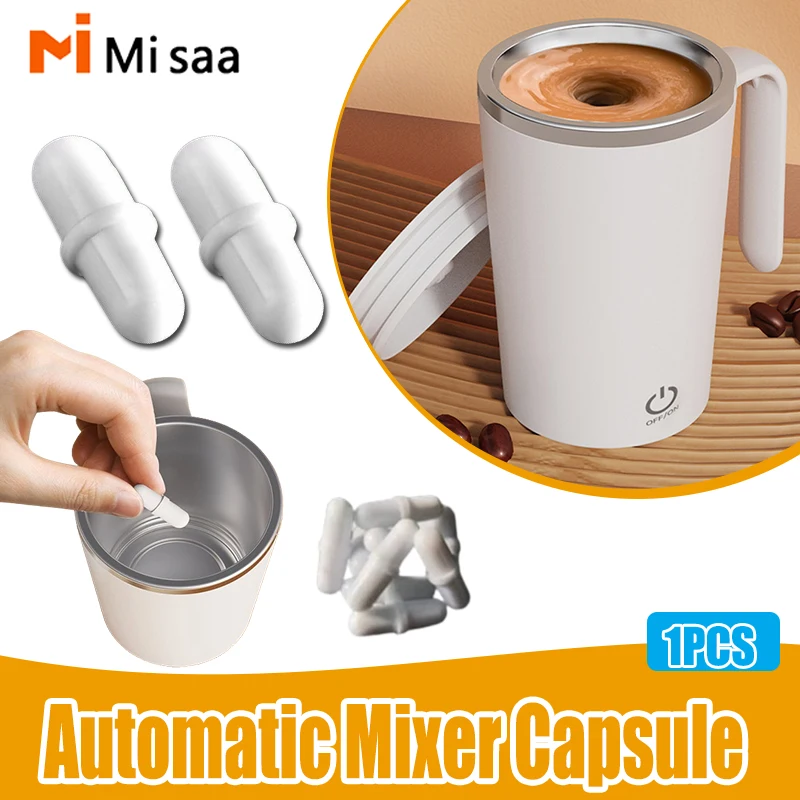 Automatic Self Stirring Non-Corroding Smart Mixer Thermal Magnetic Mug Capsule Cylindrical Stirring Rod 1/2/3pcs Cup Accessories coffee stirring cup stirring cup electric stirring cup