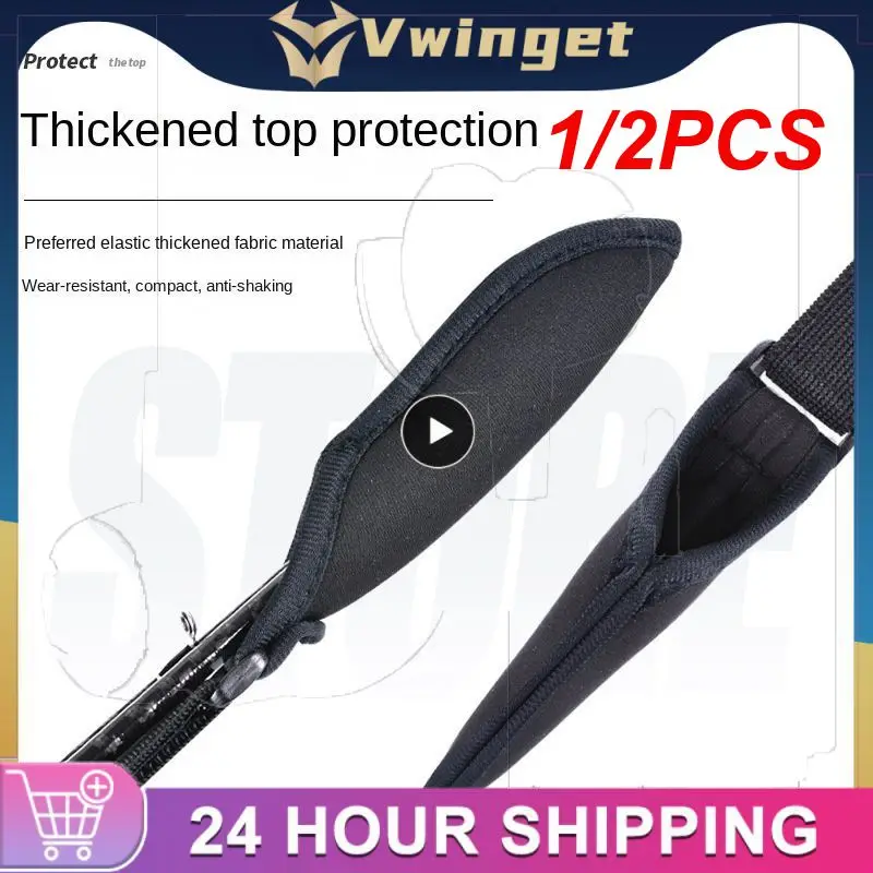 

1/2PCS Luya Bundle Rod Tie With Protective Cover Rod Guard Belt High Elastic Rod Belt Fishing Rod Strap
