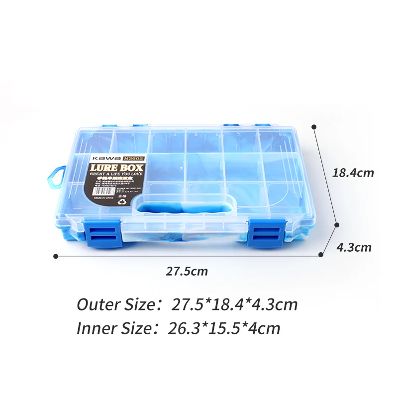 Ruke New Fishing Lure Box Portable Tool Hooks Baits Storage Case Tackle Trays Hooks Organizer Fishing Accessories Large Capacity