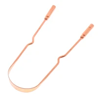 1Pc Pure Copper Tongue Scraper Oral Cleaner Brush Fresh Cleaning Hygiene For Men And Women High Quality Tounge Scraper 3 Styles 4