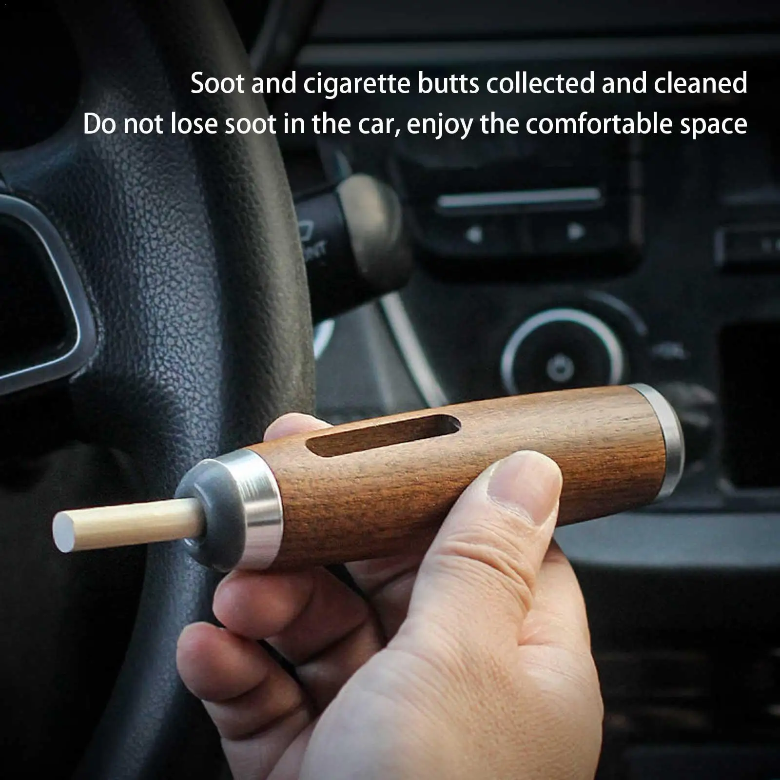 

Dust-free Smoking Car Ashtray Wooden Car Portable Smoke Ashtray Mini Mobile Cigarette Filter Holder Anti Soot-flying Tool