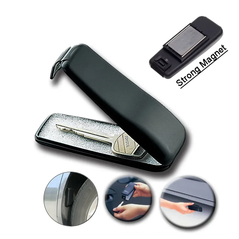 Magnetic Car Bike Stash Safe Lock Spare Key Box Hidden Storage Safe Security Box for Home Office Car Caravan Truck