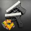 Soft Bullet Airsoft Pistol Manual G18 Toy Gun Lower Magazine With Laser Outdoor Sports CS Game for Children Adults Gift