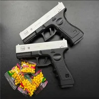 Soft Bullet Airsoft Pistol Manual G18 Toy Gun Lower Magazine With Laser Outdoor Sports CS Game for Children Adults Gift