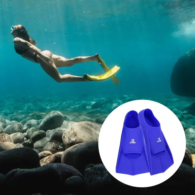 Pinne da nuoto in silicone, morbide e comode, per bambini, adulti, pinne corte per il nuoto, unisex per bambini e adulti, pinne corte (Nero, L(39-41