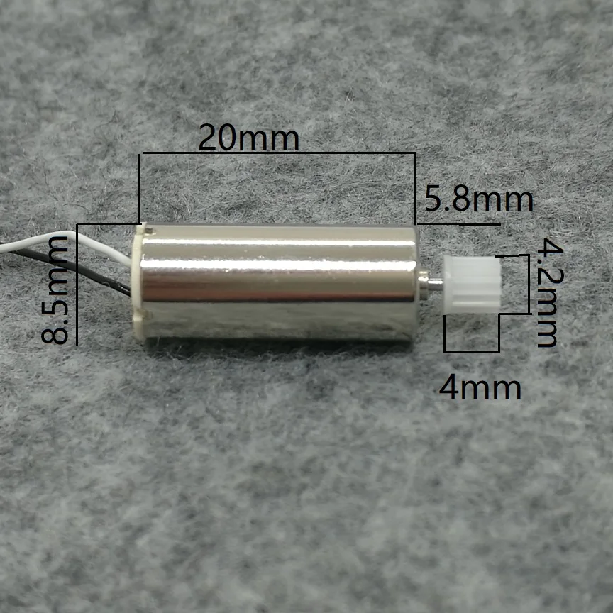 thumbnail image 2 of 2PCS 7*20mm DC 3.7V 55000RPM High Speed Mini Coreless HM Motor Drone Quadcopter 2 of 14