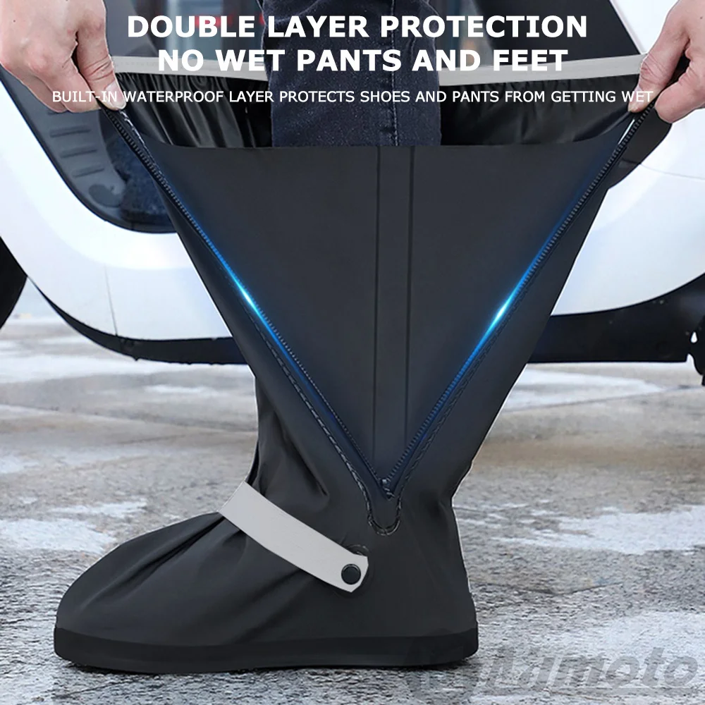 Rain Boots: Waterproof Anti-Slip Men's and Women's Thick Wear-Resistant High-Top