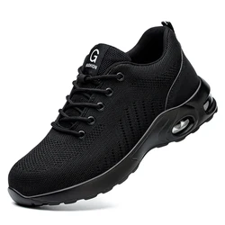 Unisex Breathable Steel Toe Safety Work Sneakers - Puncture Resistant Protection Footwear - 43 (Dd9062)