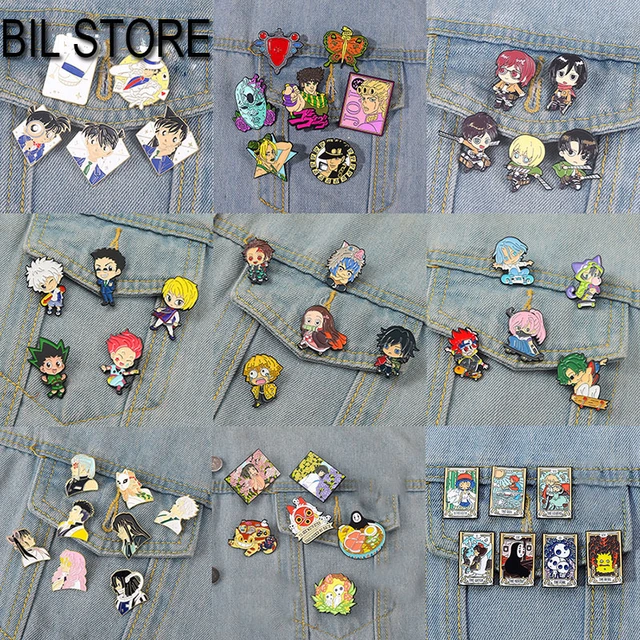 Anime Collection Enamel Pins Set Custom Cartoon Icon Brooch Lapel