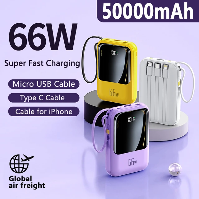 Power Bank 50000mAh 18W PD Fast Charging Poverbank Portable External Battery  Charger Powerbank For iPhone Xiaomi Huawei Samsung - AliExpress