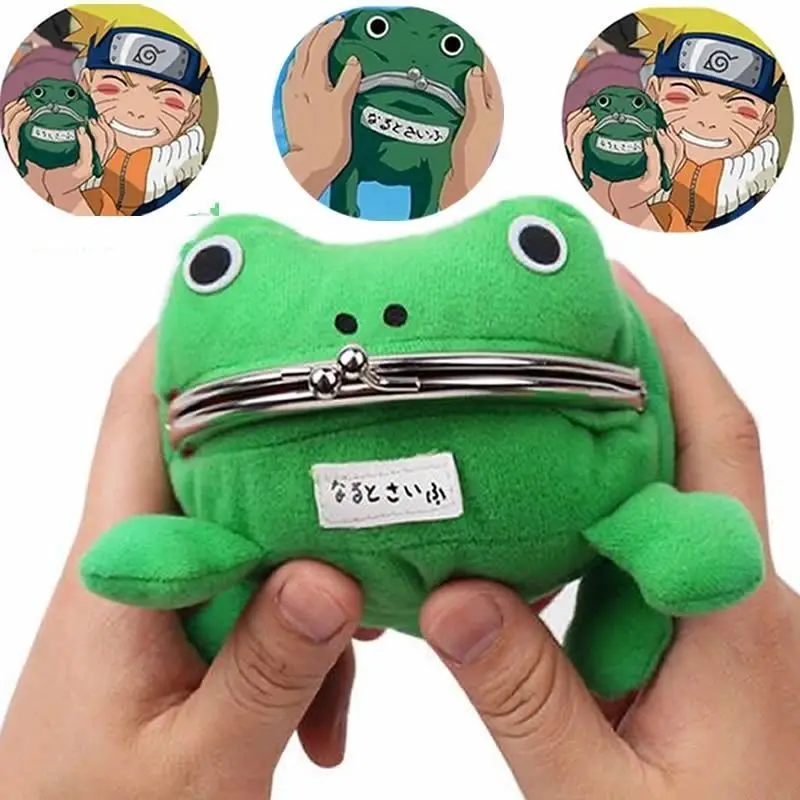 Naruto Figure Frog Wallet Naruto Anime Cute Plush Doll Small Bag