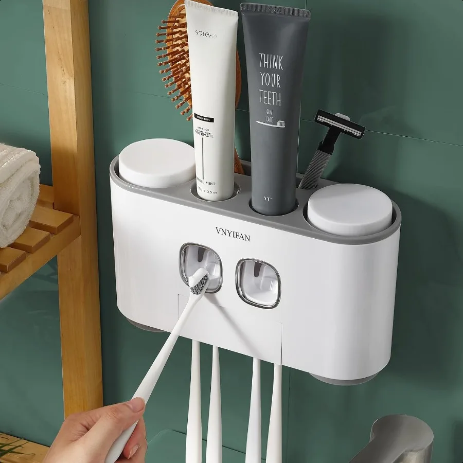 Automatic Wall Mounted Toothbrush Holder and Dispenser