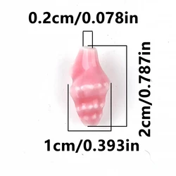 Elegant Beige Conch Ceramic Beads, 20mm Handmade Shell Charms for DIY Jewelry and Gifts (Pink)
