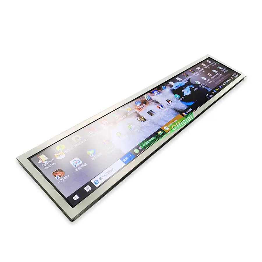 Wisecoco Ʈ ̵ Ʈġ LCD , Bartop ̵ ĳ Ű ÷, IPS 800 Ʈ ޺ б , 28 ġ, 1366x256