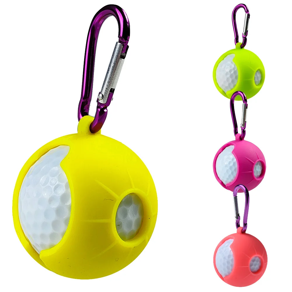 

1Pcs Golf Ball Silicone Sleeve Protective Cover Bag Holder Golf Training Sports Accessories Golf Supplies Ball Double Case