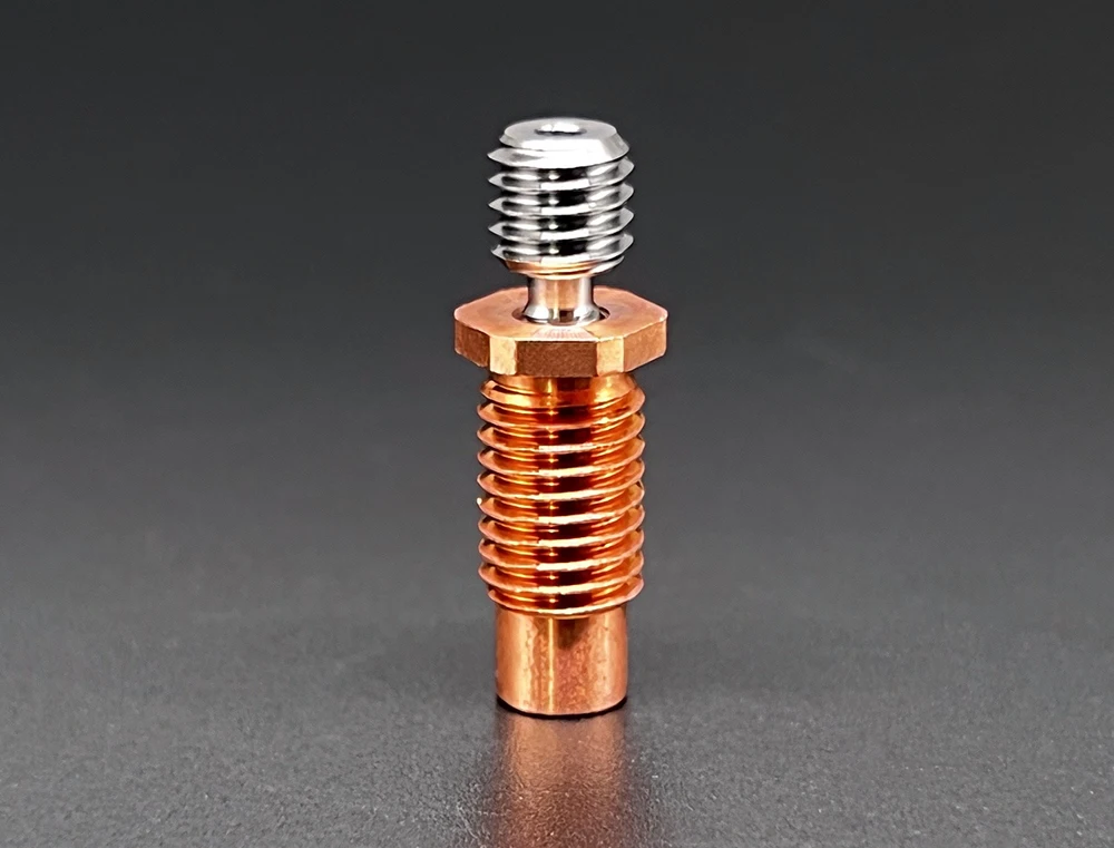 liga de titânio cobre garganta calor quebrar hotend garganta acessórios de impressora para bloco de aquecedor