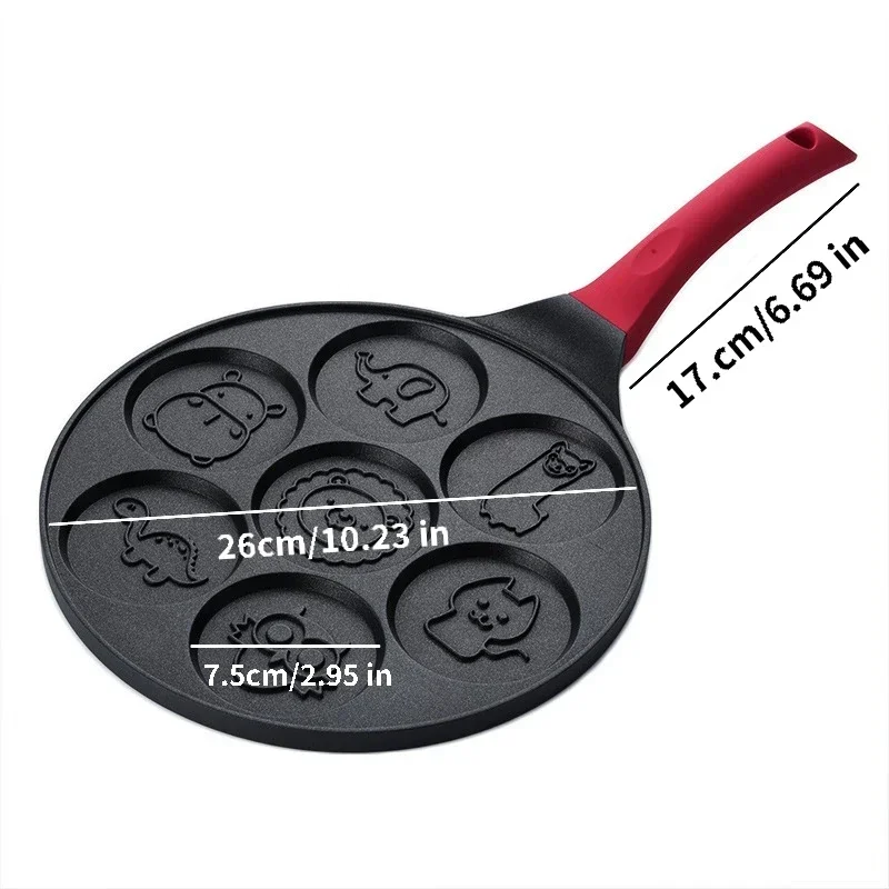 Seven-hole Breakfast Frying Pan Animal Face Design Multi-function