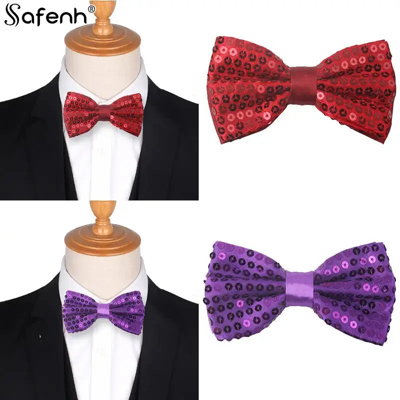 

1PCS Fashion Bow Tie Classic Sequins Bowtie Wedding Party Bowknot Adult Mens Bowties Cravats Colorful Bow Tie Performance