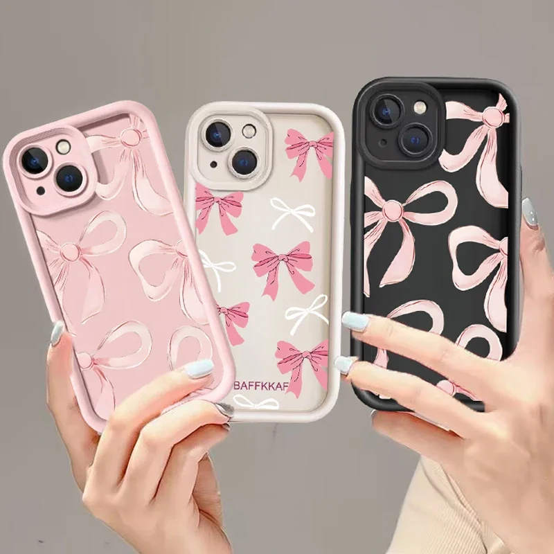 Elegant Pink Bow Matte Cover