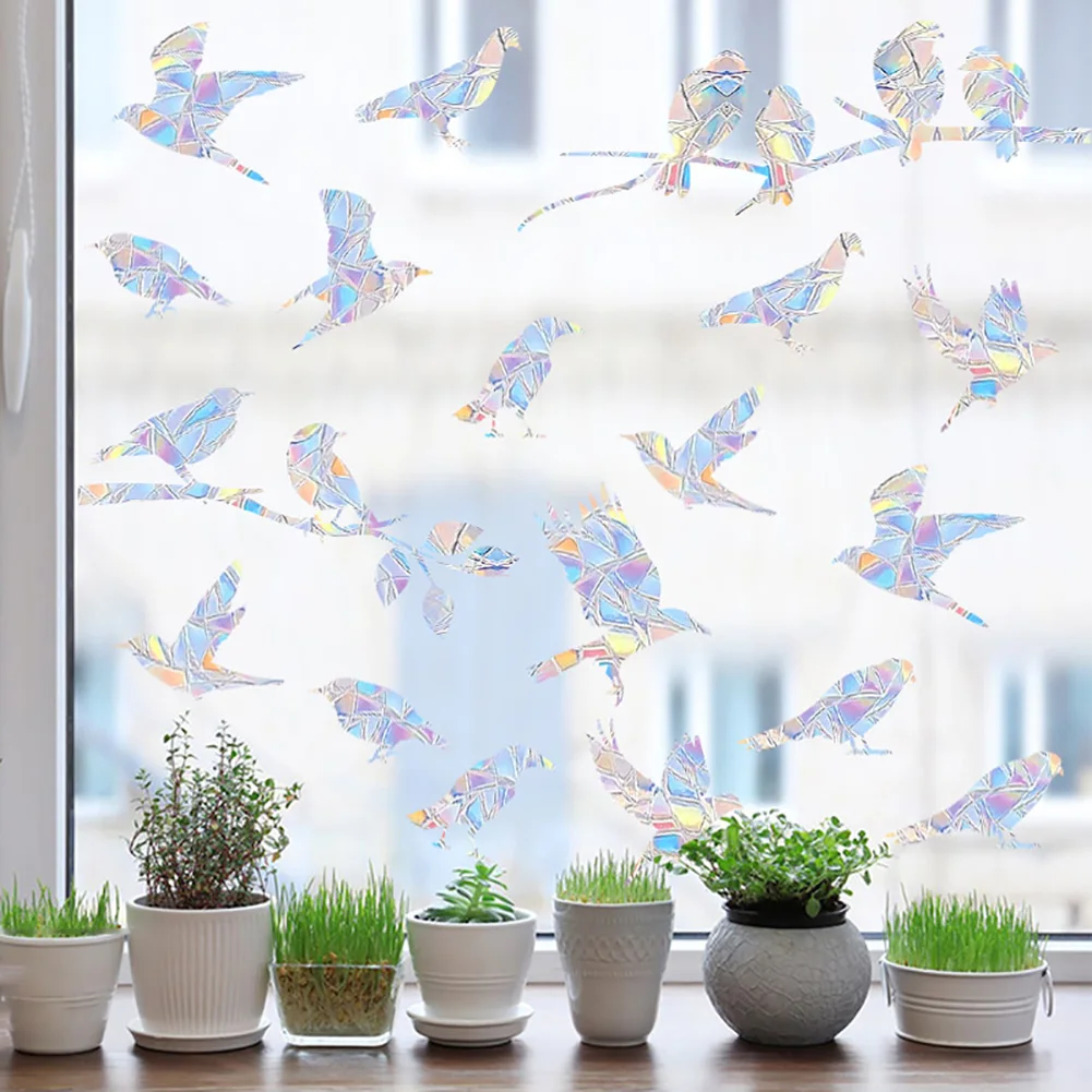 Autocollants arc-en-ciel – Autocollants de fenêtre en forme de nuage pour fenêtre d'oiseaux, anti-collision pour décorer vos portes en verre Teksome