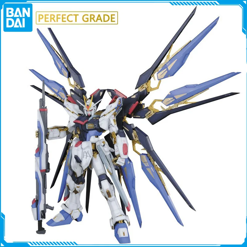 

In Stock Bandai PG 1/60 ZGMF-X20A Strike Freedom Gundam Original Model Anime Figure Model Toys Action Collection Assembly Doll