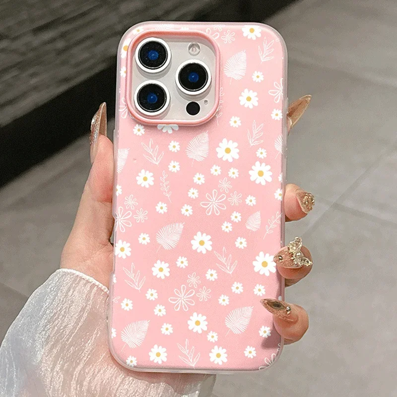 Elegant Pale Daisy Flower 2-in-1 Hard Phone Case