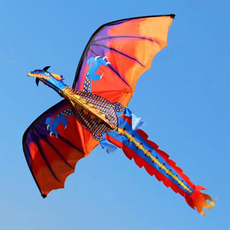1pc 3D Dinosaur Kite Outdoor Fun Sport Toy Kite Novelty Animal Dragon Kites Children Toy High Quality Big Kite Flying