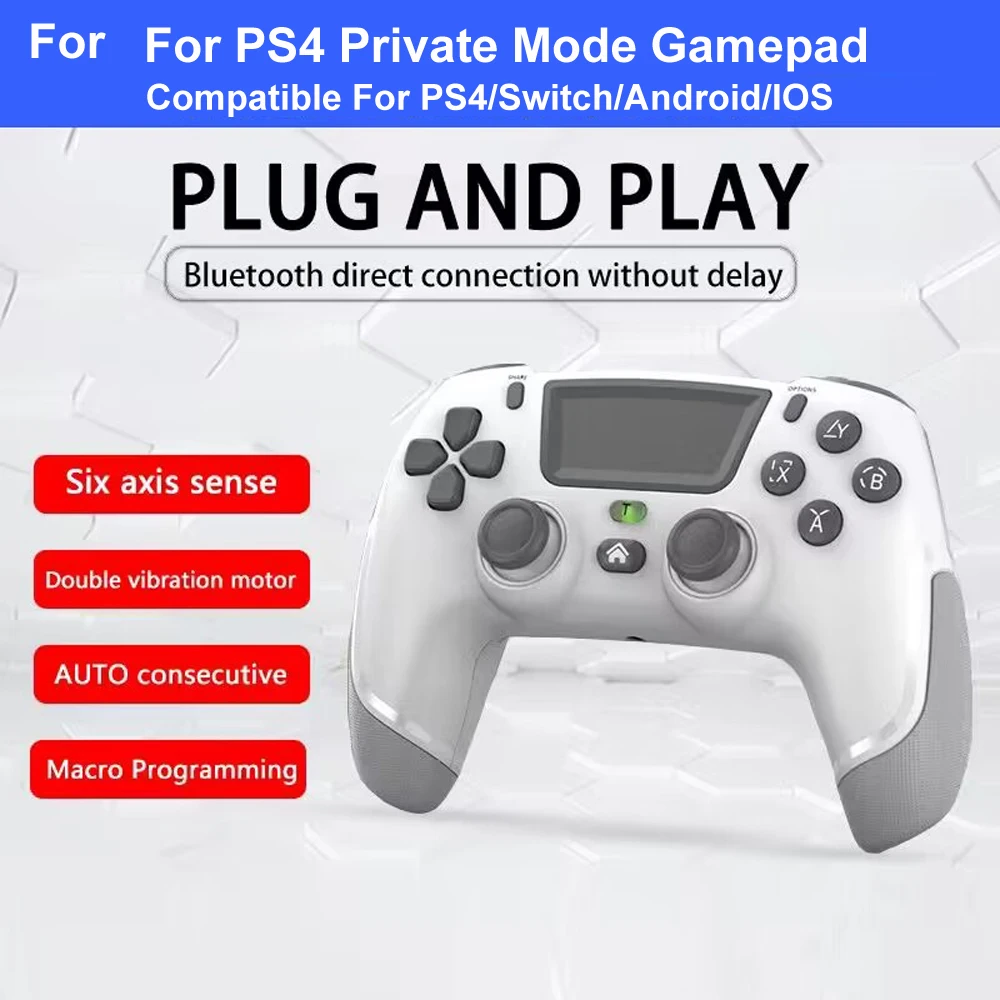 Wireless Joystick Bluetooth Ps4 Controller Gamepad 6-Axis Game Mando Joypad  For PS4/NS Switch/PC/Steam/iPad/Tablet/Andriod