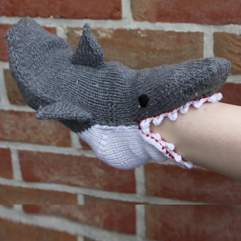 Christmas Knitted Crocodile Socks Animal Funny Holiday Party Supplies