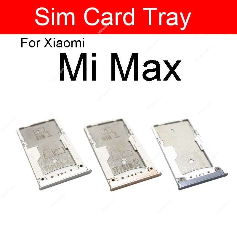 Tiroir Support Carte Double SIM Et MicroSD Xiaomi Mi Max 2 - Doré, Neuf, Avec Outil